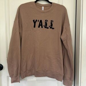 Bella Canvas oversized Y’all crew neck